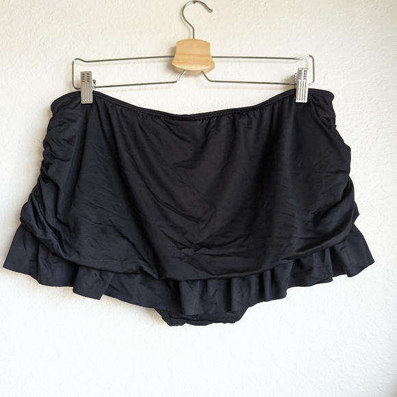 Apt 9 Swim Skort 🖤 Active wear Women's side Ruffle Bikini Shorts US 16 W - Picture 6 of 6